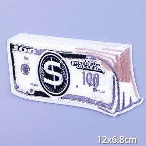 Factory Personality Custom Iron <b>on</b> <b>Patches</b> Embroidered Badge Applique <b>Sewing</b> Money Embroidery <b>Patch</b> for Clothing - Product Image 2