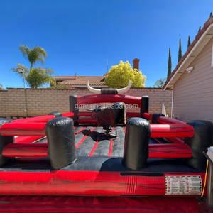 GMY Inflatables Rouge Noir Jeux gonflables de carnaval Jeux gonflables d'extérieur <span class=keywords><strong>Bull</strong></span> Ride Mechanical Rodeo - Product Image 1