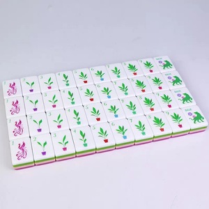 En Stock: Juego de Fichas de Mahjong Americanas de Lujo, Modernas, Ecológicas, Portátiles, de Acrílico Grabado de 4 Capas, Duraderas, Modelo Red Rose 160 - Product Image 5