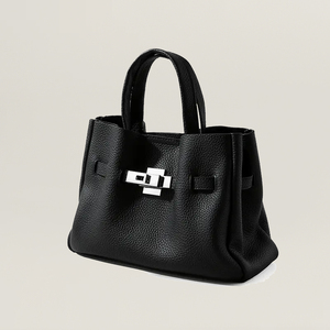 Grossiste Cuir Véritable Top Poignée Sac <span class=keywords><strong>Femme</strong></span> Classique Lock Satchel Main Travail Bureau Épaule Tote Logo Personnalisé OEM - Product Image 1