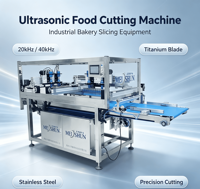 Nouvelle machine à découper les aliments automatique à ultrasons, équipement de découpe industriel pour boulangerie et confiserie, lame en titane pour barre chocolatée