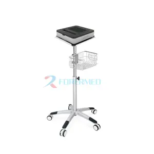 Best Price Hospital Cart Mobile ECG Machine Trolley with basket