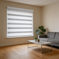 Persianas Modernas de Poliéster para Oficina, Cortinas Inteligentes Eléctricas con Protección Solar para Dormitorio, Anti-UV, Duraderas, Tamaño Personalizado
