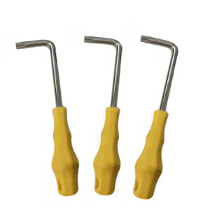 طقم مفكات براغي بمقبض بلاستيكي أصفر، مفتاح على شكل حرف L برأس زهرة البرقوق، قفل ثلاثي البطاقات T30، أدوات قفل بآلية الشد، مقاسات مترية مسطحة - Product Image 1