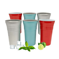 Vasos de Aluminio Portátiles Personalizados al por Mayor para Camping, Vasos de Aluminio Reciclables para Fiestas