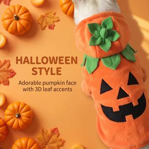 Puppy New Cotton Summer <strong>Halloween</strong> <strong>Dog</strong> &amp; Cat Pumpkin Head Costume 4-Legged <strong>Outfit</strong> - Product Image 3