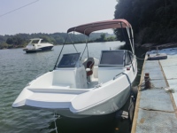 Bateau de pêche sportive côtier de 19 pieds, coque en fibre de verre, bateau de luxe avec moteur hors-bord 90-150 CV, bateau haute vitesse, design de couleur personnalisé