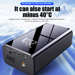 Xách tay có thể sạc lại nhảy khởi động Mini điện máy bơm không khí LED ánh sáng được xây dựng trong pin Booster cho xe ô tô xe máy xe đạp - Product Image 6