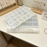 Boîtes de rangement en PP recyclables à 24 compartiments, multi-tailles, en plastique rectangulaire, pour mini-perles et pièces de quincaillerie, vente en gros
