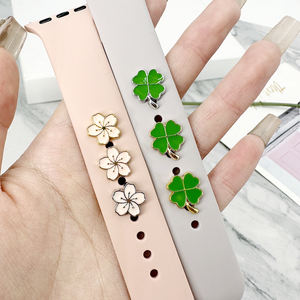 Breloques de bracelet de montre de dessin animé à la mode pour <span class=keywords><strong>Apple</strong></span> <span class=keywords><strong>Watch</strong></span>, clou décoratif pour montre intelligente, bracelets en Silicone - Product Image 4