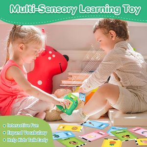 Cartes flash parlantes éducatives GY, 510 mots de vocabulaire, jouets d'apprentissage Montessori, 1-6 ans, autisme, thérapie sensorielle, <span class=keywords><strong>orthophonie</strong></span>, plastique - Product Image 5
