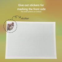 Lot de 6 feuilles de papier de repassage blanc de 0,25 mm d'épaisseur avec bordure renforcée, tissu de cuisson en PTFE résistant à la chaleur pour perles thermocollantes et loisirs créatifs
