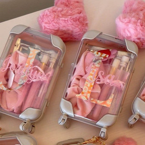 Maleta de plástico cuadrada Mini de lujo al por mayor, equipaje, logotipo personalizado, caja de embalaje de pestañas vacía, Etiqueta Privada, estuche de brillo de labios - Product Image 4