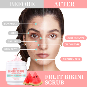 Vente en gros de gommage bikini à la fraise 200g exfoliant et lissant pour la zone du bikini avec extrait naturel de fraise - Product Image 5