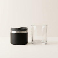 Verre à vin sans pied personnalisé de 350 ml en cristal avec base en acier inoxydable, durable et résistant à la chaleur, pour la maison, les restaurants, les mariages et les fêtes
