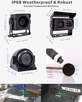 Kit DVR pour véhicule JOINLGO 4 canaux GPS WiFi 1080P avec 4 caméras IR étanches, détection de mouvement, vision nocturne et objectifs grand angle
