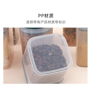 Bocaux carrés de stockage de cuisine de 960ml avec couvercle d'étanchéité - Product Image 3