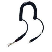 Câble de microphone haut-parleur blindé tressé 6 conducteurs de haute qualité avec connecteurs aéronautiques pour interphone de voiture en stock