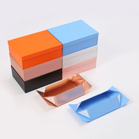 Grandes boîtes en carton pliables avec logo, noires, de luxe, pour emballages cadeaux, rigides, avec couvercle magnétique, pour petites entreprises