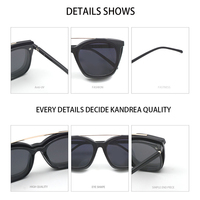 Lunettes de soleil HIGO vintage œil de chat pour femme, monture intégrale en PC, verres antireflet, design confortable