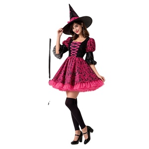 <span class=keywords><strong>Disfraz</strong></span> <span class=keywords><strong>de</strong></span> <span class=keywords><strong>Bruja</strong></span> Rosa y Negra para Halloween, Vestido Corto para Mujer Adulta, <span class=keywords><strong>Disfraz</strong></span> <span class=keywords><strong>de</strong></span> <span class=keywords><strong>Bruja</strong></span> con Sombrero <span class=keywords><strong>de</strong></span> <span class=keywords><strong>Bruja</strong></span> - Product Image 1