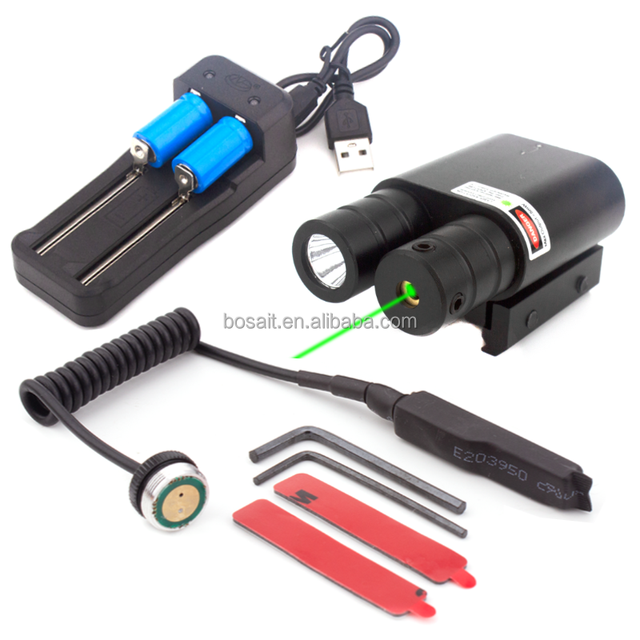 Green Laser Sight Flashlight Combo Green Dot Laser Sight