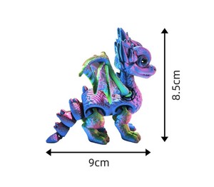 SHIQU Precio de Fábrica, Modelo de Dragón Animal Móvil Impreso en 3D, Juguete de Plástico con Articulaciones y Adornos Decorativos - Product Image 3