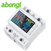 Voltmeter Digital Abongl GE302L Mini dengan Layar Digital (Akurasi 0.1%+1) untuk Tegangan AC/DC &amp;   Ampere Watt Meter 300V AC Berperingkat IP54