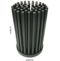 Dissipateur thermique en aluminium forgé à froid pour ampoule LED haute puissance personnalisée par le fabricant, dissipateur thermique rond à ailettes pour LED COB