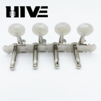 HIVE Arc Angle One-piece Long-tailed Hole 4L4R White Pearl Small Round Head 8 String Mandolin Tuning Pegs