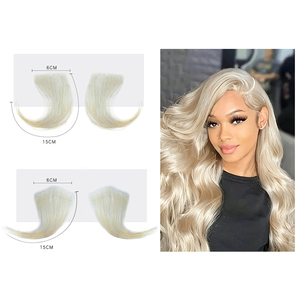 Bandes de <span class=keywords><strong>cheveux</strong></span> <span class=keywords><strong>naturels</strong></span> réutilisables faites à la main avec dentelle invisible et <span class=keywords><strong>cheveux</strong></span> de bébé pour femmes, vente en gros - Product Image 5