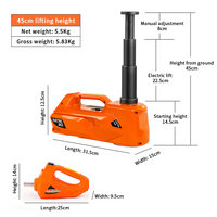 Gato eléctrico para vehículos de 5 y 15 toneladas, kits de gato hidráulico eléctrico para coches, llave de impacto eléctrica de 12 V CC con inflador