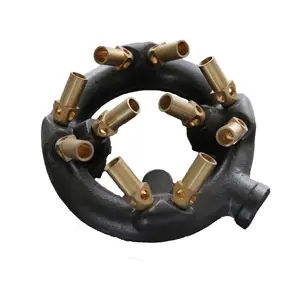 Discount Commercial Use 10 Nozzle Brass Tips Propane Lpg Gas Cast Iron Jet Burner Industrial Burner