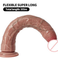 Juguete Sexual Realista para Adultos, Pene de 14 Pulgadas, Dildo Grande para Mujeres, Masturbador, Color Personalizado, Sensación Sexual Real al 100%