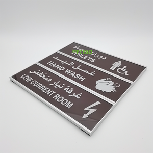 YIYAO — <span class=keywords><strong>plaque</strong></span> personnalisée avec nom pour porte d'entrée de bureau, en aluminium, imprimée personnalisée - Product Image 5