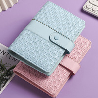 Carnet de voyage en cuir PU A6 avec logo personnalisé, enveloppes pour argent liquide, défi d'épargne, portefeuille, planificateur budgétaire, classeur à 6 anneaux