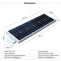 Lampadaire Solaire LED Tout-en-un de Haute Qualité à Bas Prix pour Autoroute et Jardin, IP65, Haute Luminosité, Prix Usine pour Extérieur