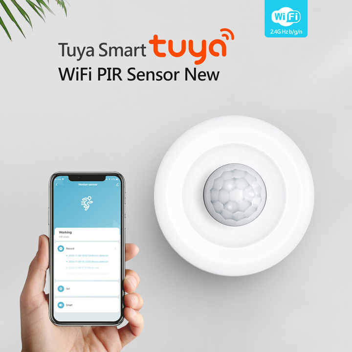 Smart Life APP Control Tuya Smart Home Security Ceiling WiFi PIR Infrared Motion Detector For Burglar