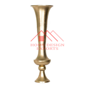 Support à fleurs en aluminium pour décoration de couloir de mariage Vase de sol en métal pour décoration de maison et de mariage 2024 Dernière collection de maison - Product Image 2