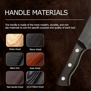 Cuchillo de Chef Chino Tradicional de 7.8 Pulgadas, Cuchillo de Carnicero Ergonómico con Mango de Madera Oscura, Cuchillo Multiusos Resistente para Cocina y Bricolaje - Product Image 5