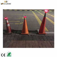 Feu de signalisation routière solaire 12 LED IP66 en ABS/PC, ultra-lumineux, clignotant, étanche avec poignées multiples