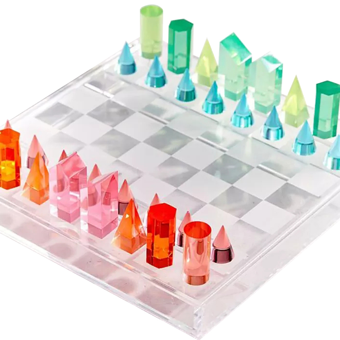 JAYI, персонализированные акриловые шахматы, настольная игра, гляцит, шахматные игры, роскошный набор шахмат