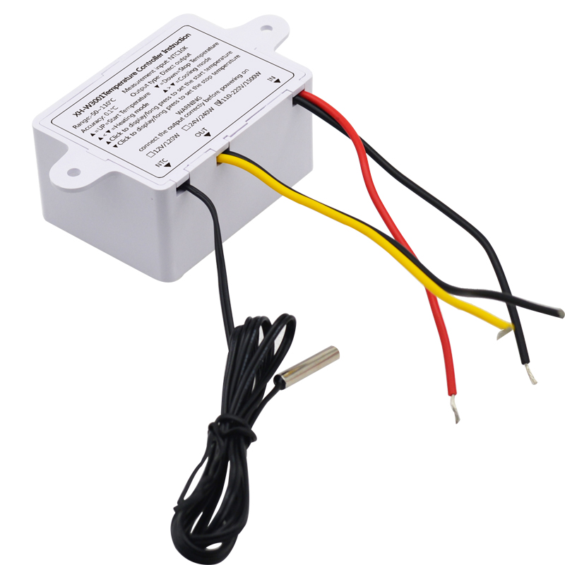DC 48V W3001 Digital Led Temperature Controller 10a Thermostat Control Switch Probe Xh-w3001 Xh 3 Months 60*45*31mm 10A Relay(图6)