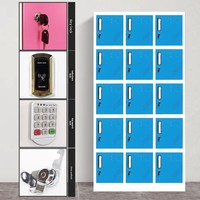Armoire de rangement de bureau moderne avec serrure électronique à induction, casier en fer pour sacs de sport, idéal pour écoles, salles de bain et vestiaires d'employés