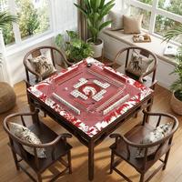 Jeu de tuiles de Mahjong américain en caoutchouc naturel, écologique, portable, de luxe, style Art Déco, tuiles nacrées, pour 4 joueurs, divertissement