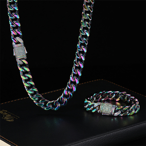Cadena Cubana de Acero Inoxidable Chapada en Oro, Estilo Miami, Resistente a la Decoloración, para Hombre - Product Image 6