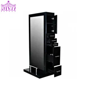 2021 luxury hair salon equipment full length salon barber mirror station set