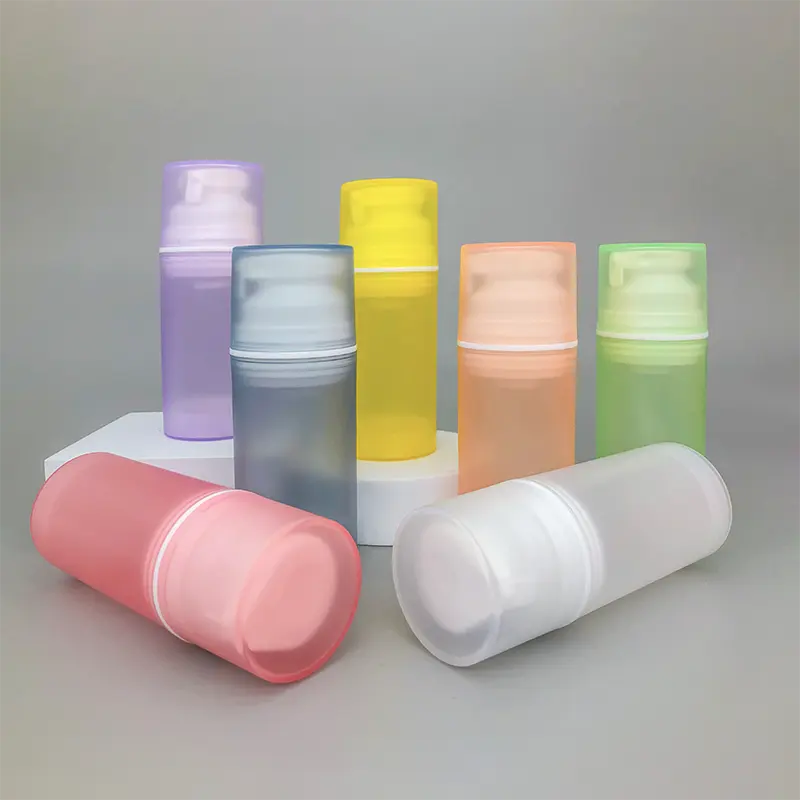 35ml 50ml 100ml 150ml Colorful PP Vacuum Container Cosmetic Emulsion bottle Plastic Spray bottle Airless Pump Bottles
