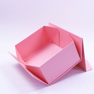 Boîtes rigides pliables personnalisées de qualité supérieure, couleur rose, conception gratuite, boîte en carton magnétique pliable pour vêtements, boîte cadeau - Product Image 5