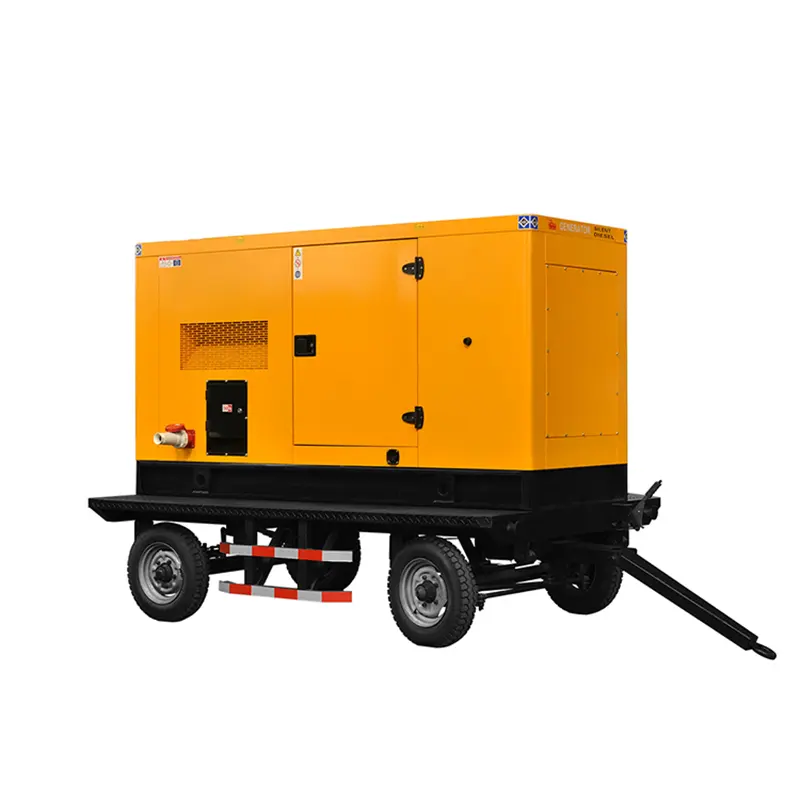 Mobile trailer 300kw generator set 375kva silent diesel generator for Perkins 2206C-E13TAG3